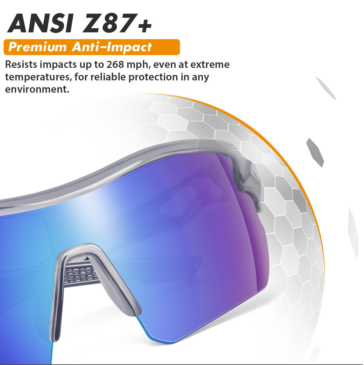 YENPK ANSI Z87.1 UV protection eyewear blocks harmful rays and debris.