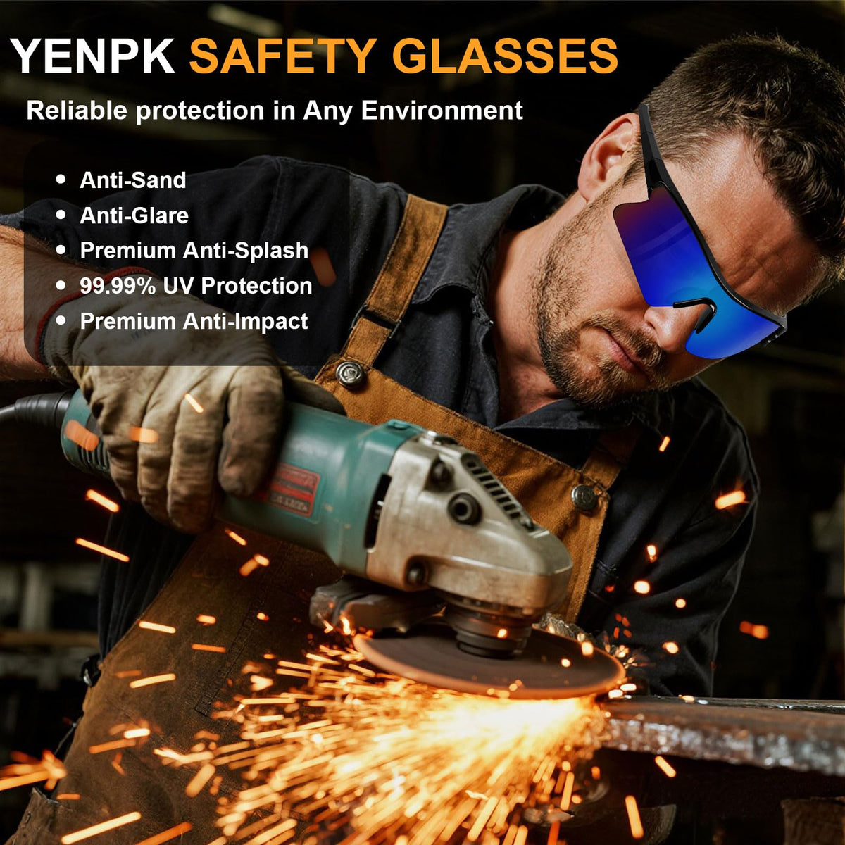 YENPK suitable for labs, construction, and DIY projects, reducing glare and debris exposure.