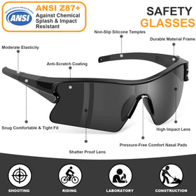 YENPK safety glasses feature anti-scratch and anti-splash durability.