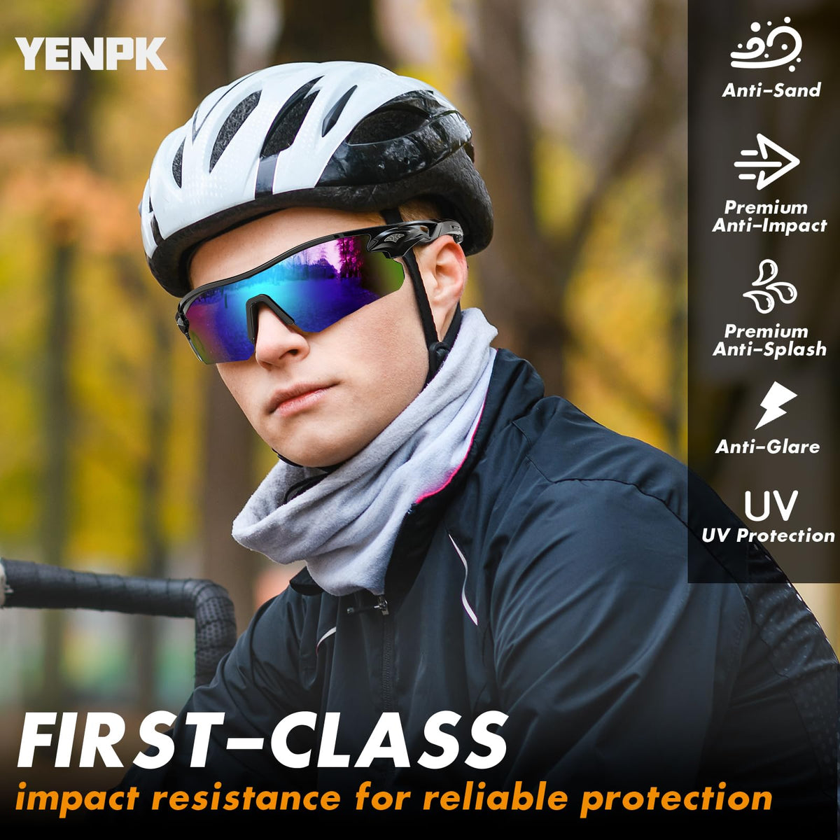 YENPK safety glasses with integrated temples offer secure, slip-free wear.
