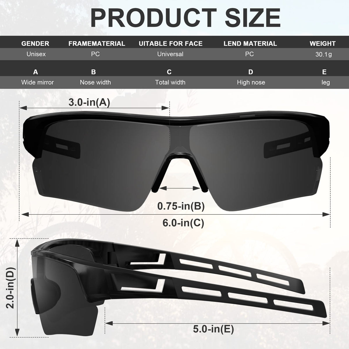 YENPK safety glasses with adjustable nose pads for easy cleaning and a customized fit.