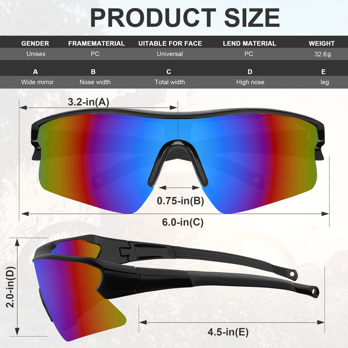 YENPK safety glasses UV400 protection blocks most UV rays for outdoor activities.