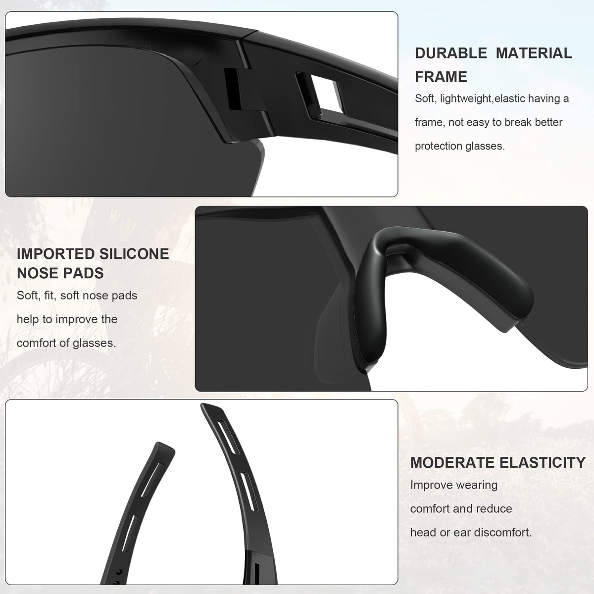 YENPK UV400 tinted lenses block most UV rays for outdoor work.