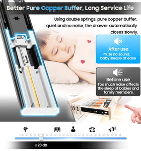 YENUO hardware set for drawer slide installation simplifies mounting.