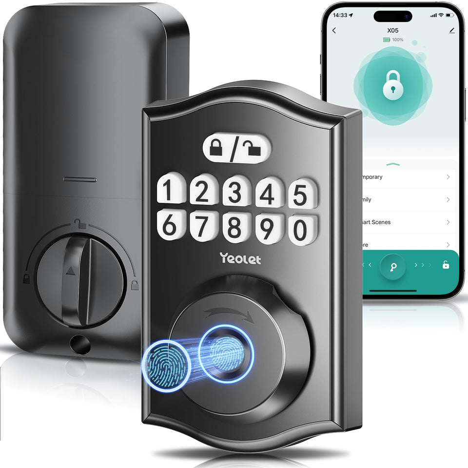 Yeolet Y58 front door lock with fingerprint scan for secure entry