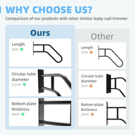 YEOOE easy-installation rail with adjustable height for various stairs