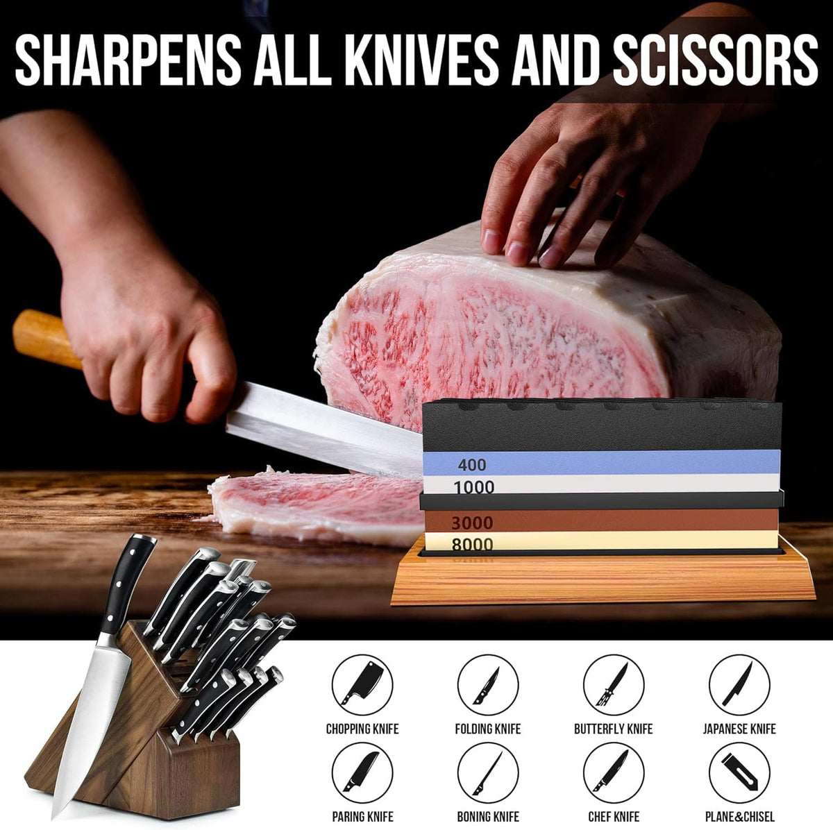 YeopAsda angle guide helps maintain a consistent blade angle.