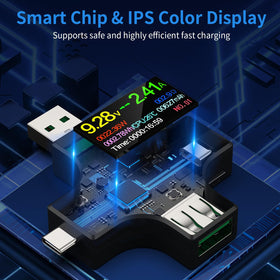 YEREADW USB-C tester IPS color display aids clear measurement readouts.