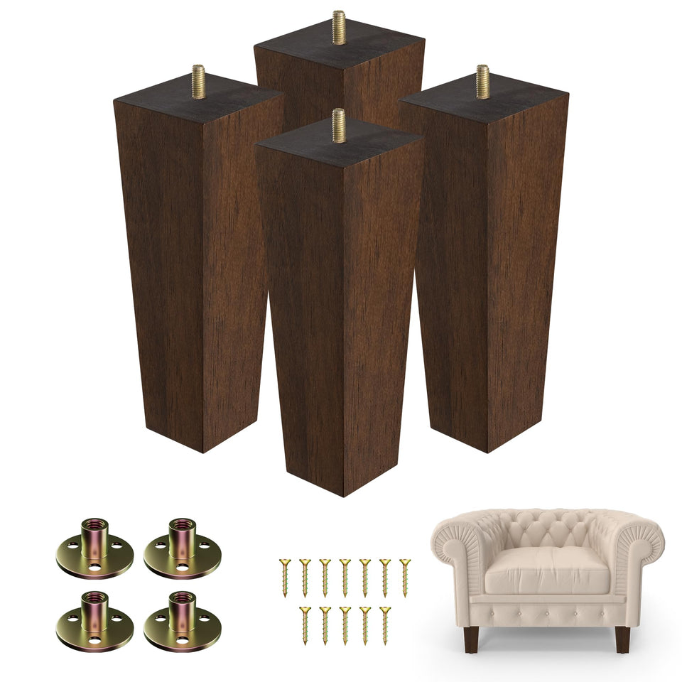 Yes4All 8-inch square black wood leg ready for upgrade and stability.