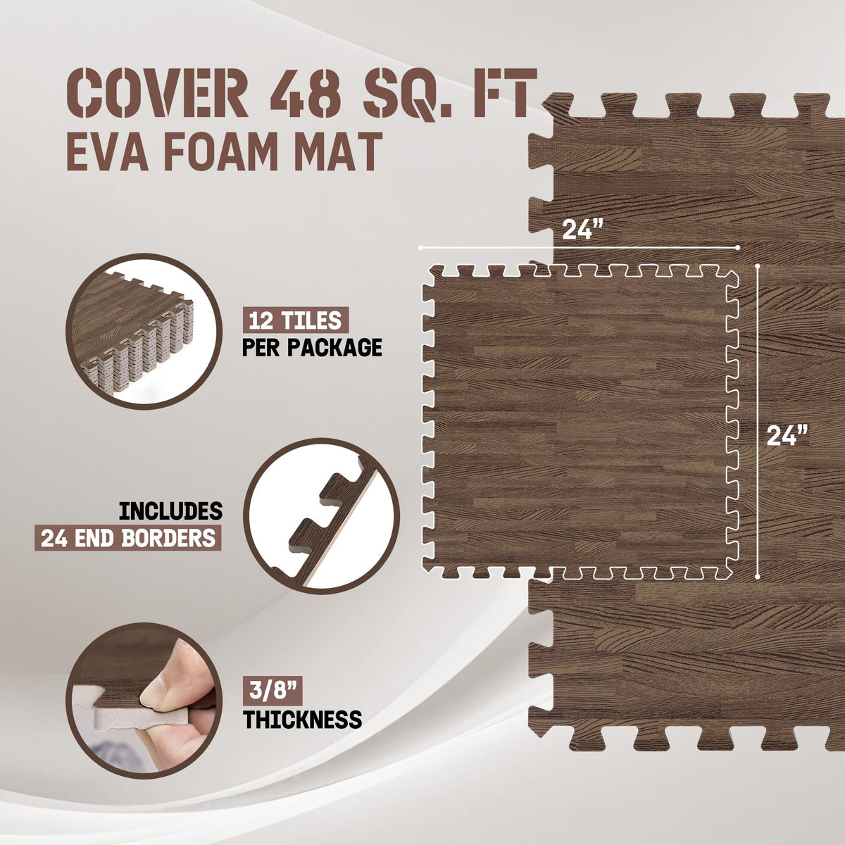 Yes4All EVA interlocking mats with borders deliver a clean edge and flexible room layouts.