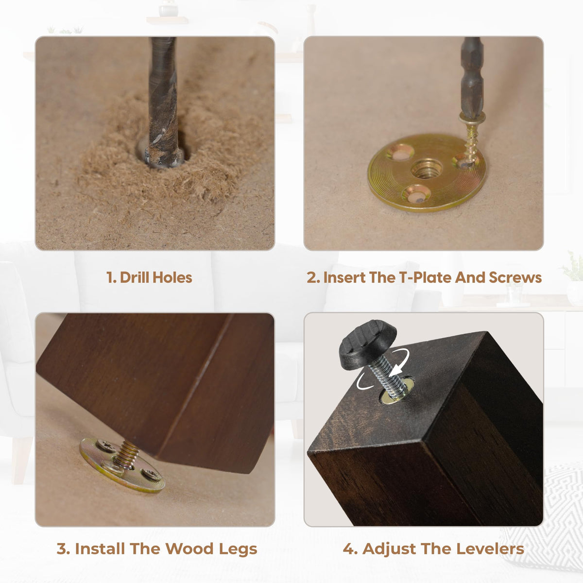 Yes4All replacement kit ready to install on sofa, ottoman, or chair.