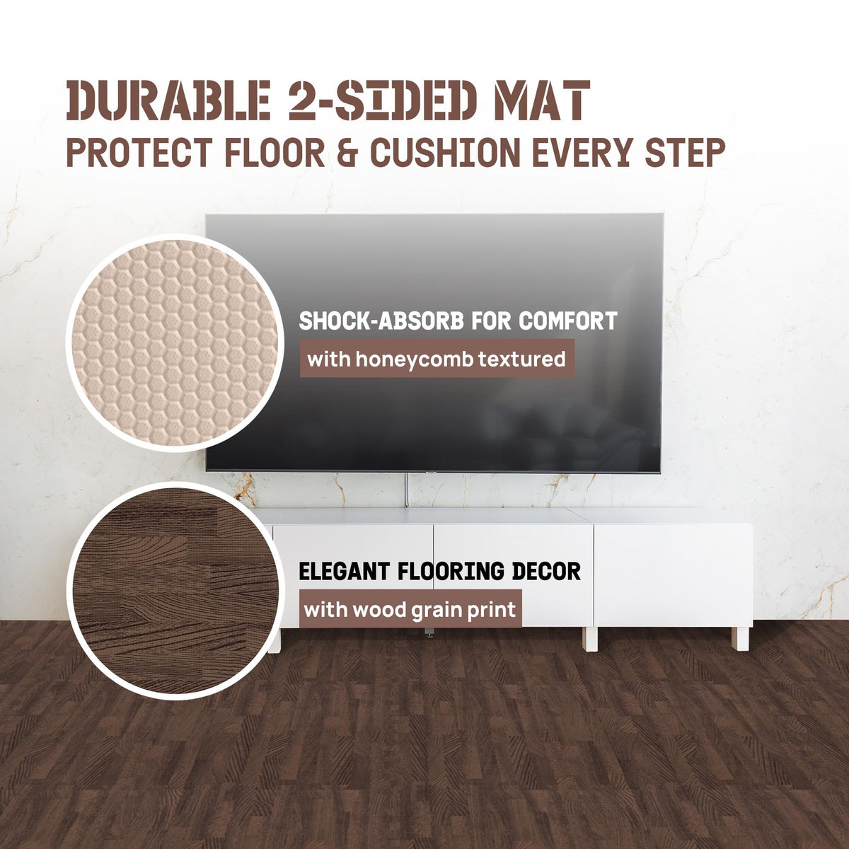 Yes4All EVA foam floor tiles with textured surface offer secure grip and comfortable underfoot.