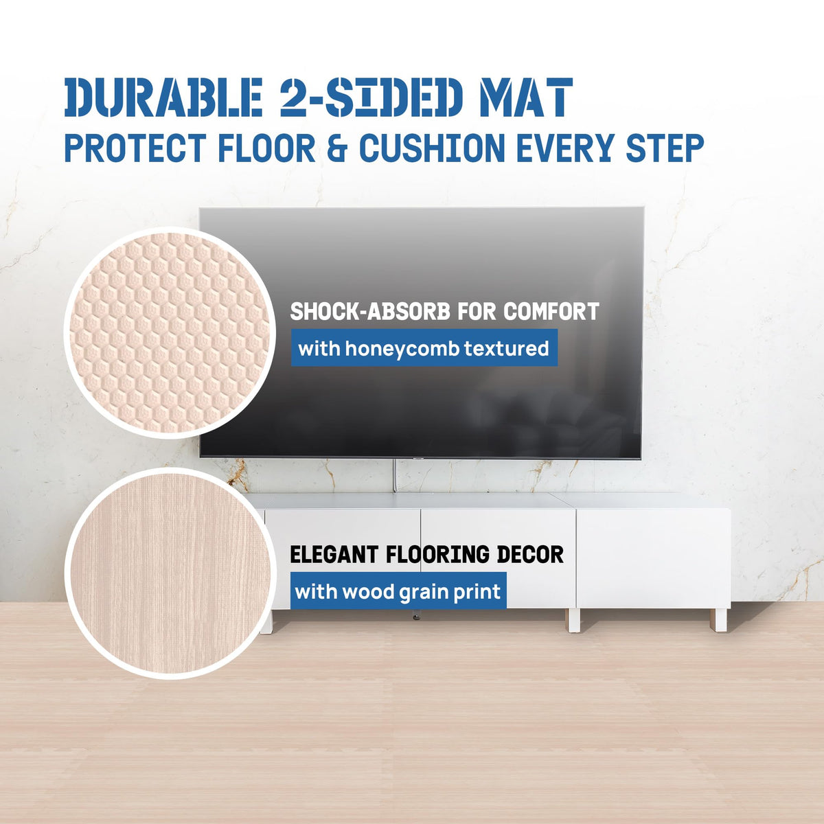 Yes4All mats with border included for a clean, finished edge