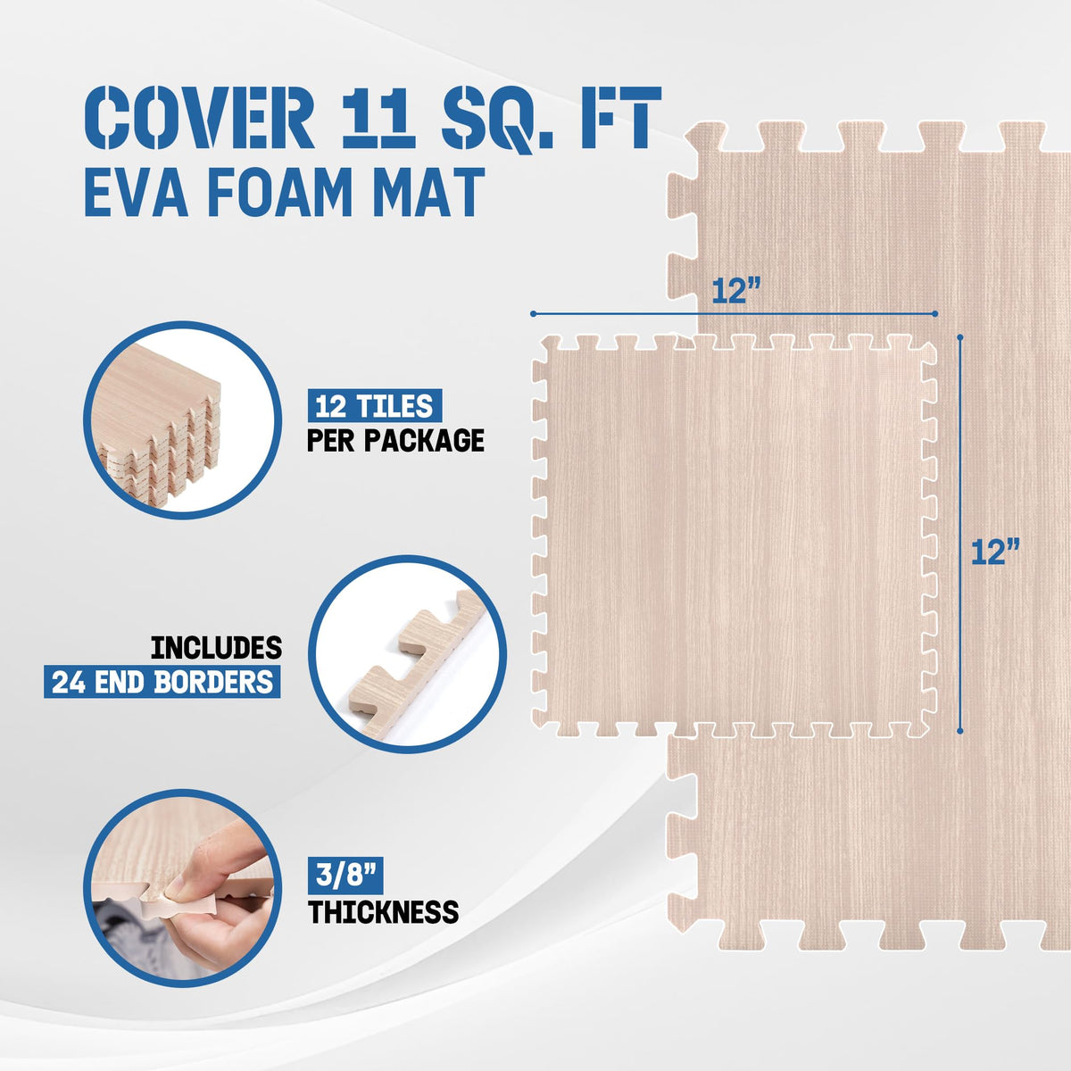 Yes4All EVA mats showing honeycomb pattern for cushioned underfoot