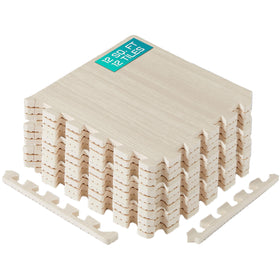 Yes4All EVA interlocking mats with wood-print tiles for living room decor and comfort