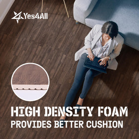 Yes4All puzzle floor tiles enable customizable patterns for home offices or reading corners.