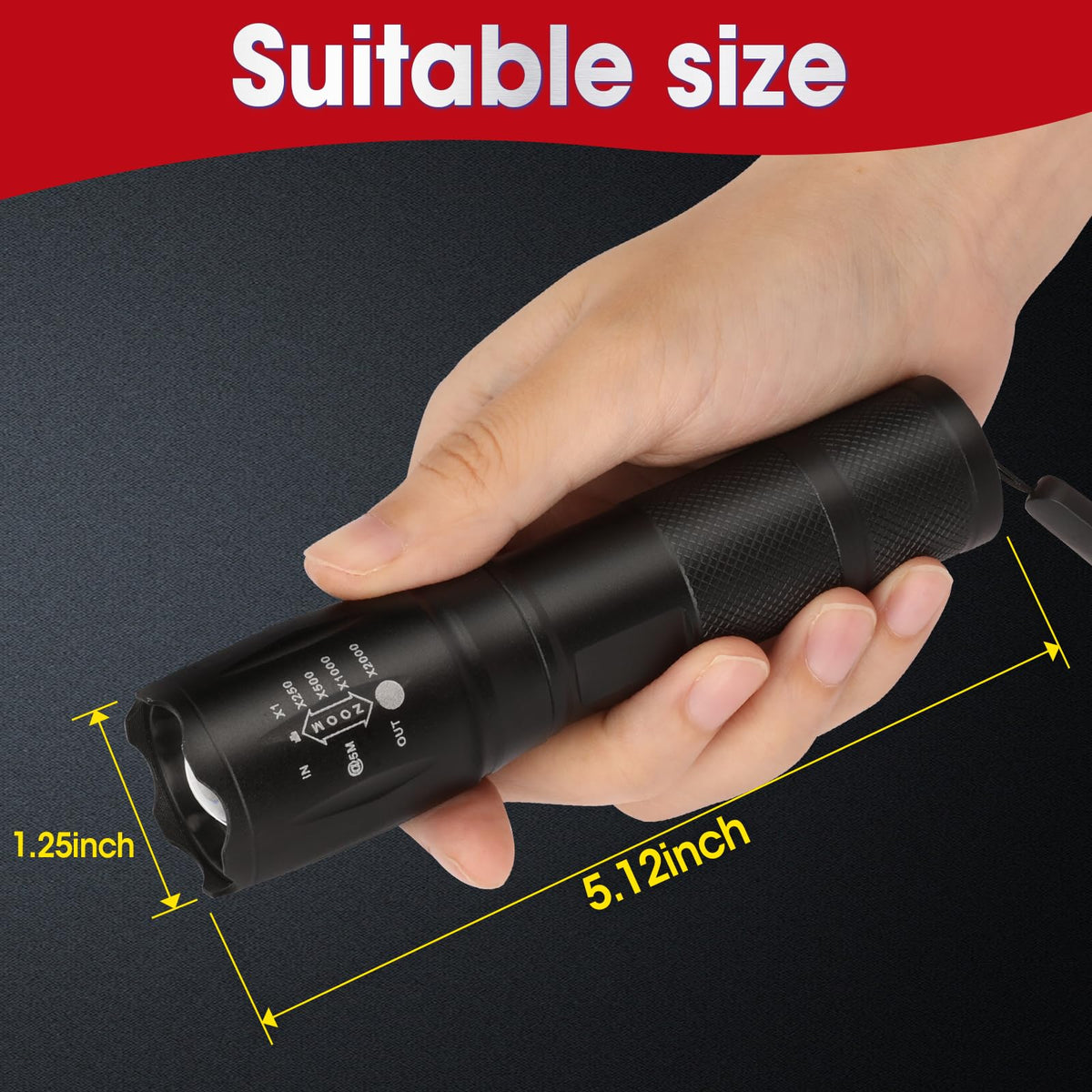 YesBes compatible with AAA or 18650 batteries for flexible power.