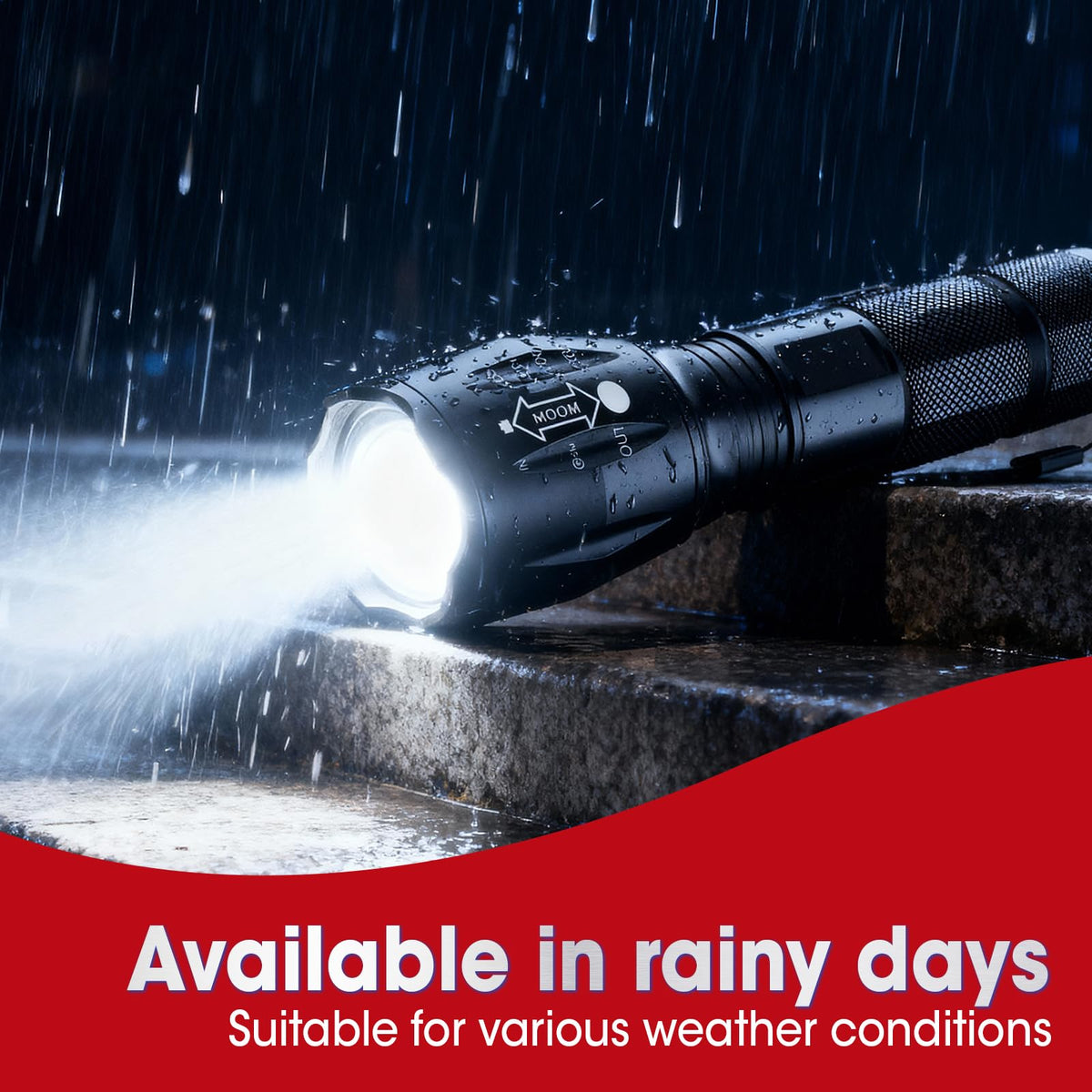 YesBes compact flashlight ideal for camping, hunting, and home outages.