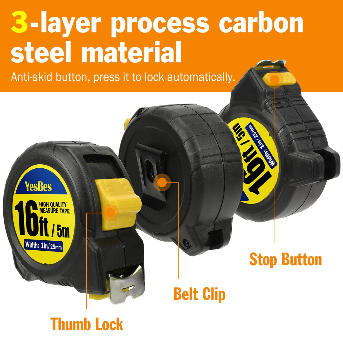 YesBes retractable blade offers smooth extension and retraction for efficiency.