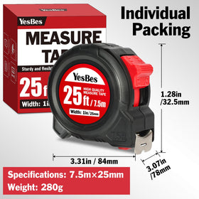 YesBes measuring tape ideal for carpentry, interior design, and DIY projects.