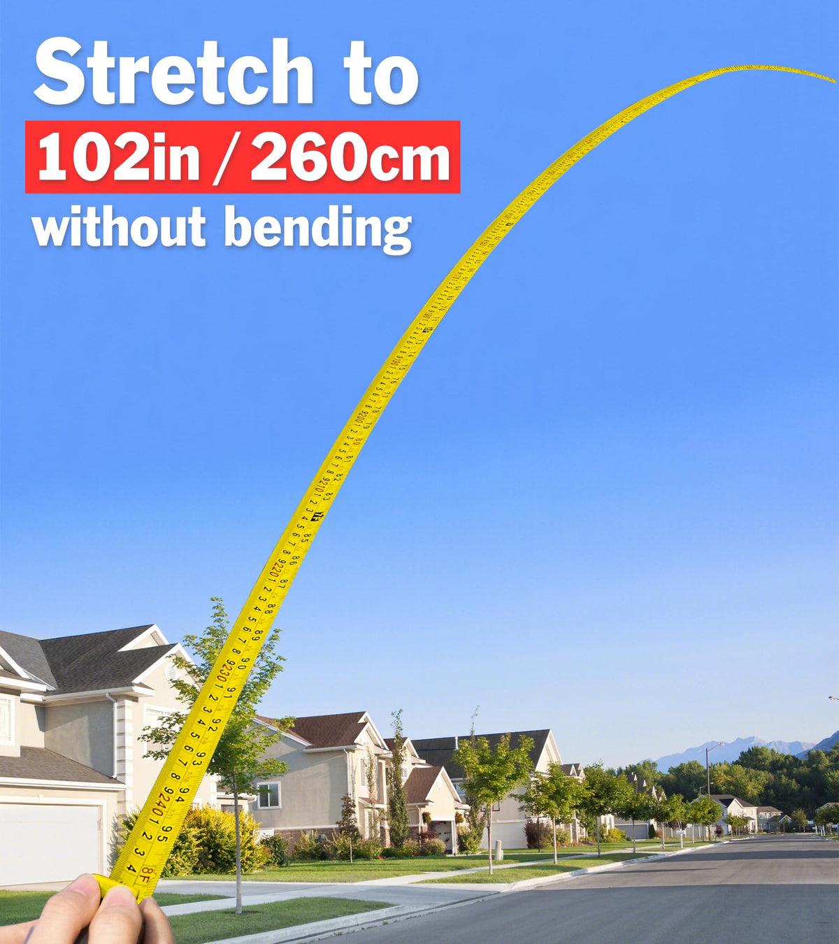 YesBes tape measure self-locking mechanism enables smooth extension and secure measurement