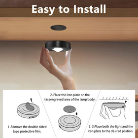 Yesenlight versatile puck lights ideal for kitchen cabinets and closets