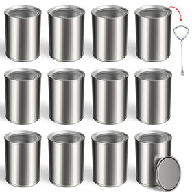 Yeshine 12-pack empty paint cans with lids for organized leftovers.