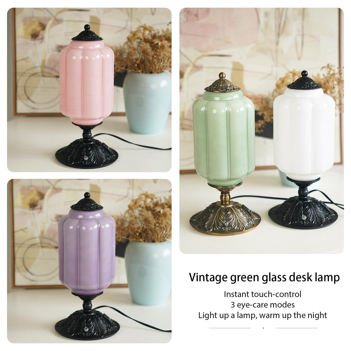 Yesids bedside lamp on nightstand provides gentle reading light