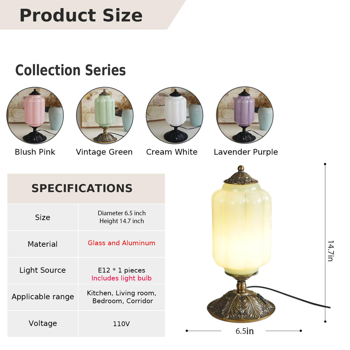 Yesids 4W LED bulb included delivers soft eye-friendly light