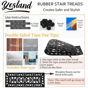 Yesland all-weather stair mat protects stairs from dirt and grime