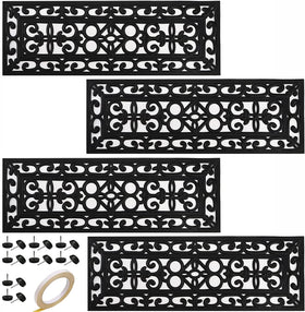 Yesland rubber stair tread with scroll pattern enhances grip on outdoor stairs