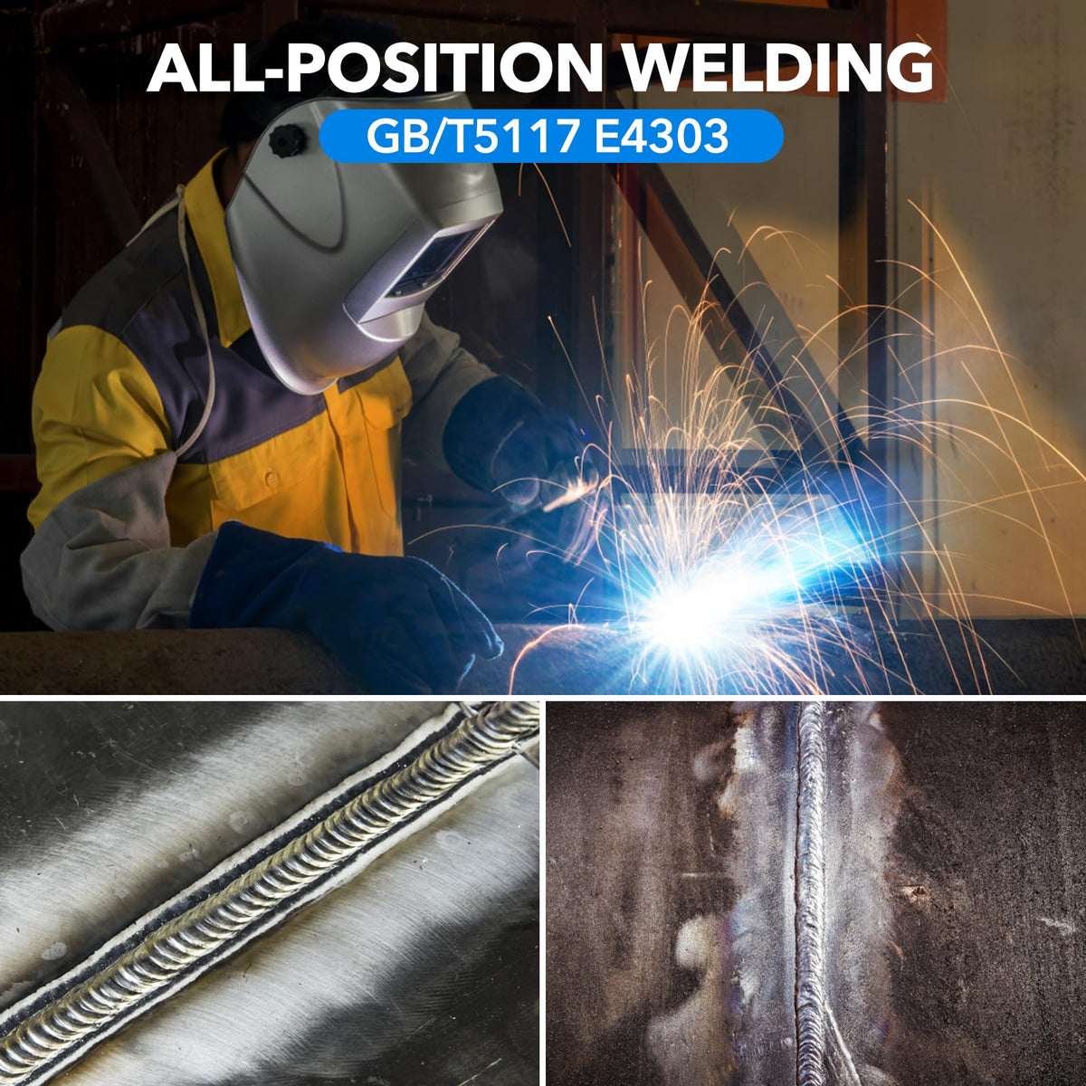 YesRight all-position welding capability supports versatile field and workshop projects.