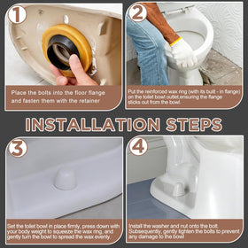 YESSYMAN 304 stainless components resist rust for long-term toilet sealing.