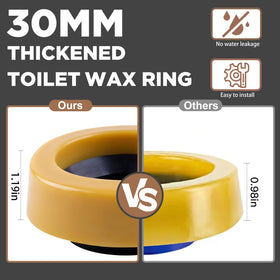 YESSYMAN extra-thick wax ring seal provides depth for uneven floors.