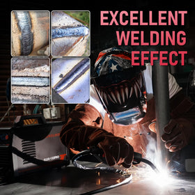 YESWELDER 135A MIG Welder includes E71T-GS wire for easy flux-core welding.