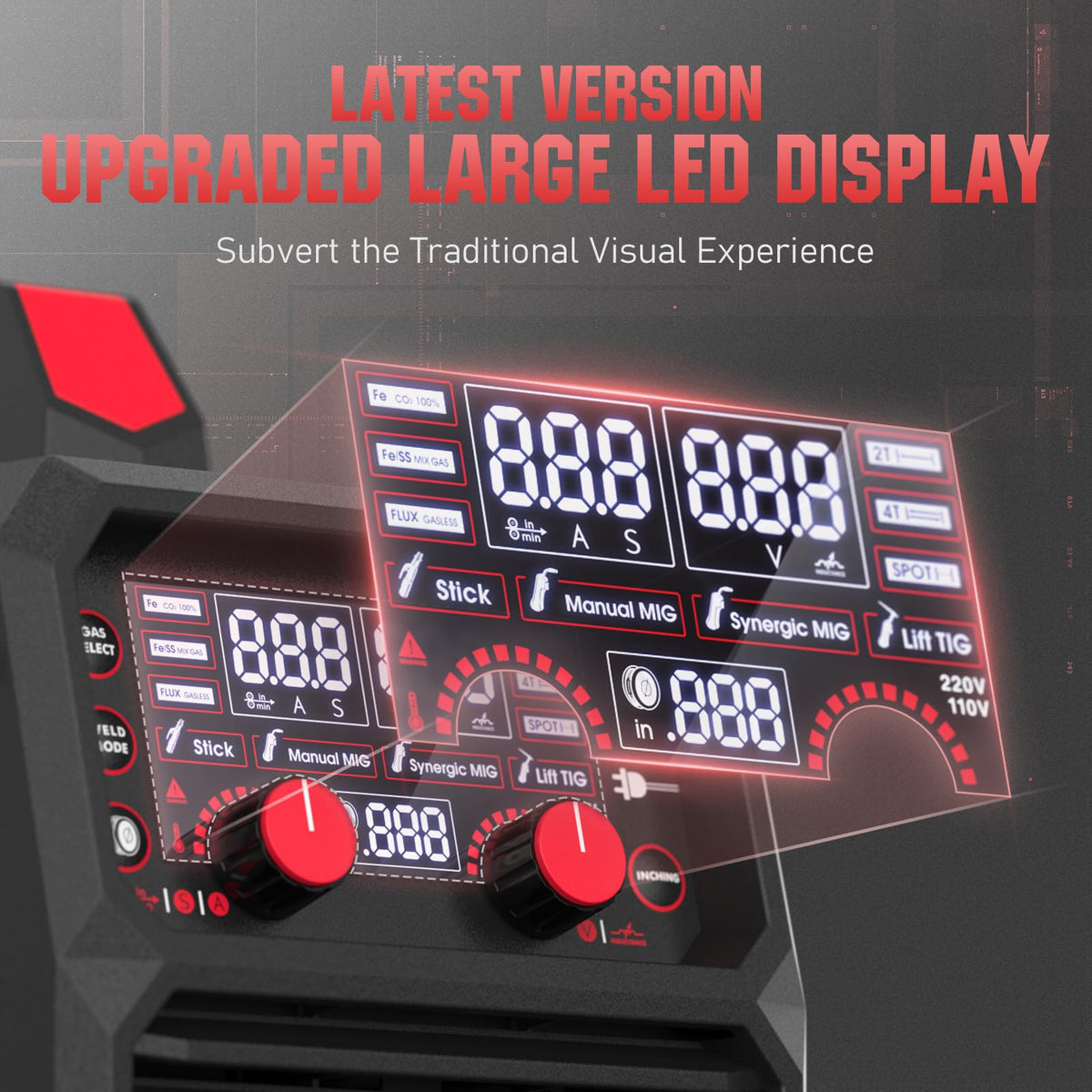 YESWELDER 140A MIG Welder synergic mode for easier auto-tune
