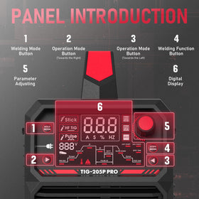YESWELDER 205A 3-in-1 welder covers MMA, DC TIG, and Pulse TIG.