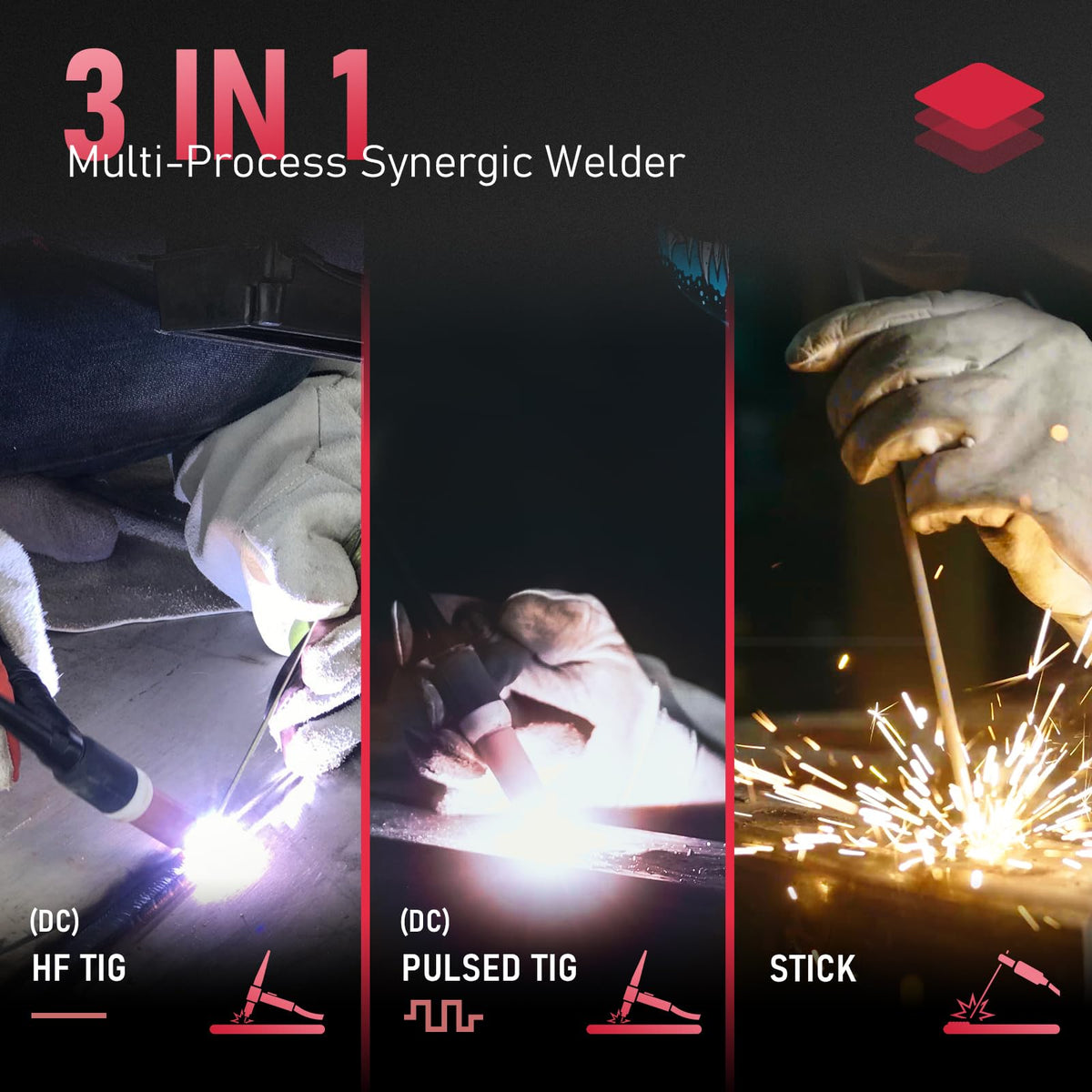 YESWELDER 205A dual-voltage auto-sensing delivers plug-and-play versatility.