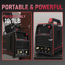 YESWELDER 205A pulse TIG with independent control for thin materials.