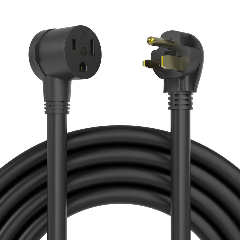 YESWELDER 50ft welder extension cord with NEMA 6-50P to 6-50R, ideal for longer outdoor jobs.