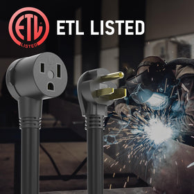 YESWELDER 8 AWG cord, 50ft, for 40A at 250V welding setups.