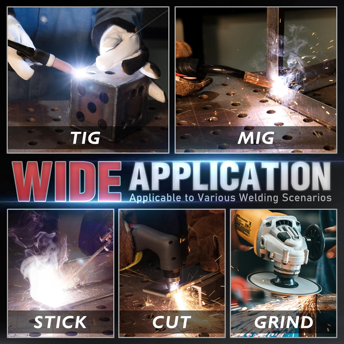 YESWELDER Four arc sensors ensure reliable auto-darkening in dynamic welds