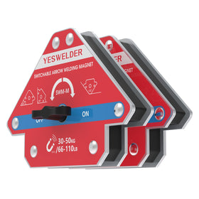 YESWELDER Arrow welding magnet holds workpieces up to 110 lb for precise alignment.