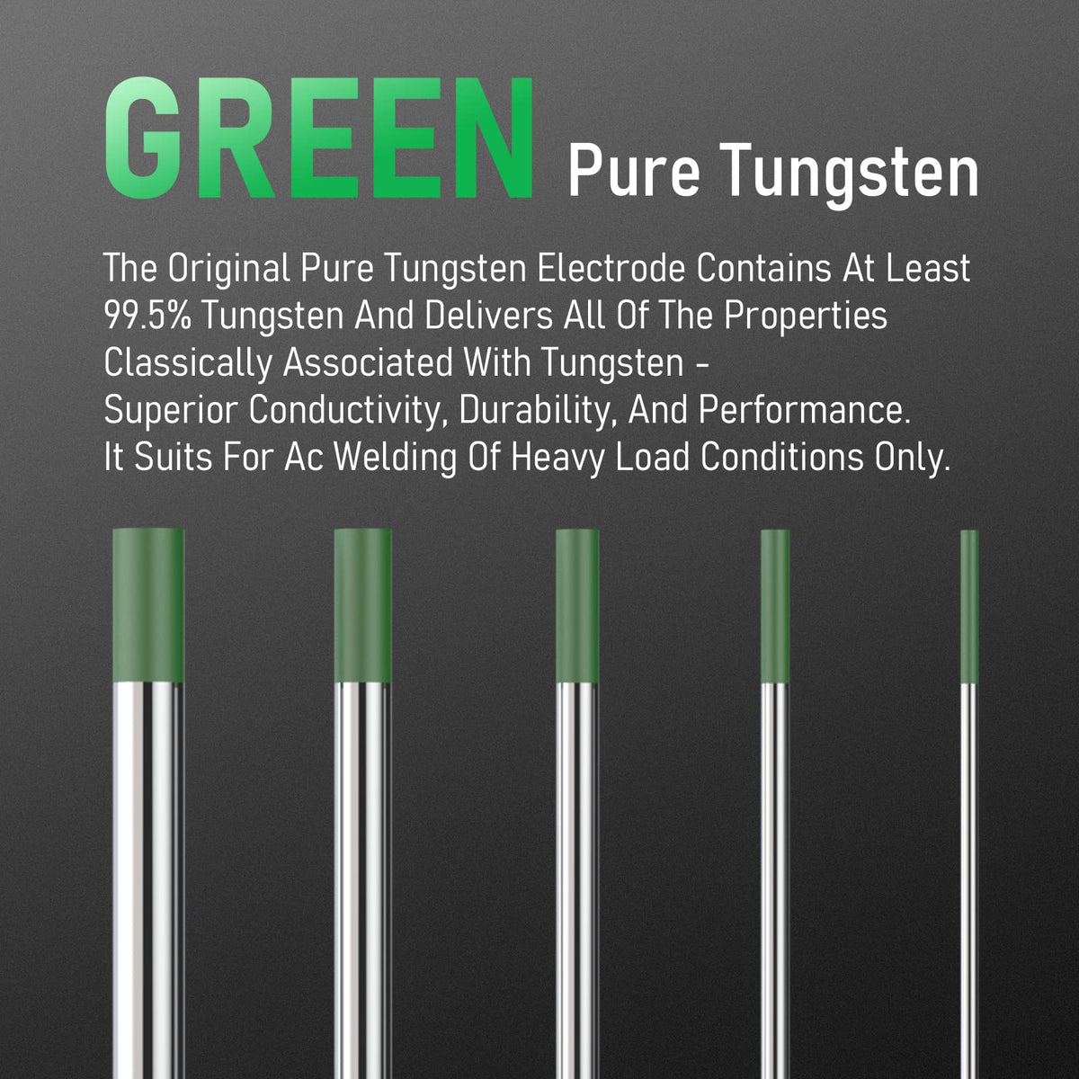 YESWELDER AWS certified green tungsten 3/32x7 ensures compliant welding practice.
