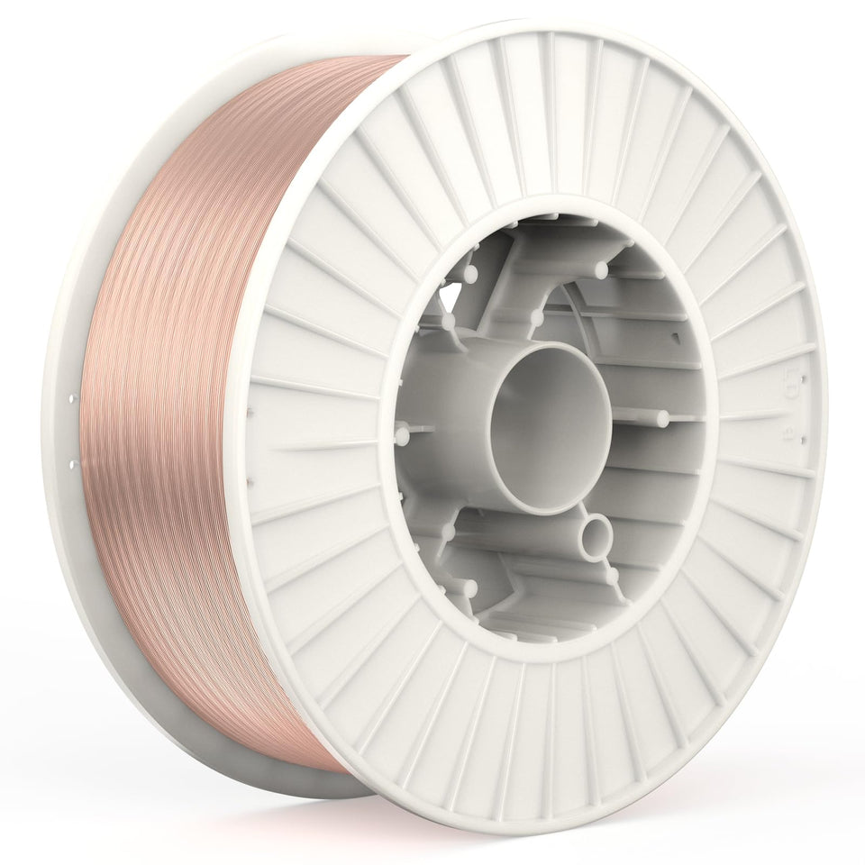 YesWELDER ER70S-6 carbon steel MIG wire spool ready for shop welding