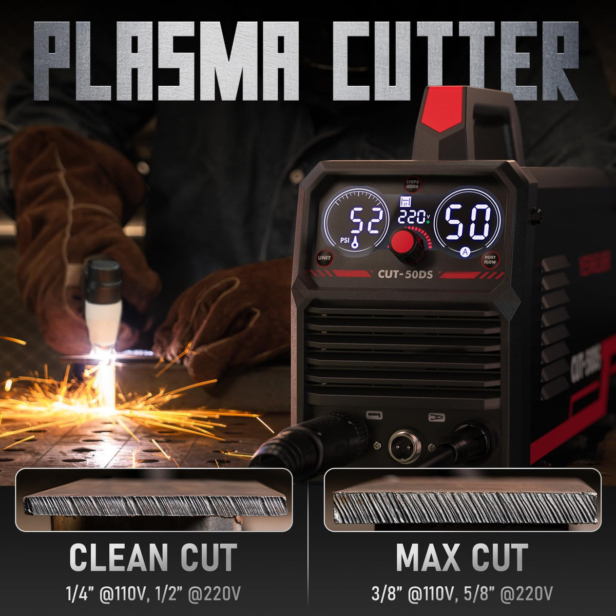 YESWELDER CUT-50DS rear air filter enables fast, stable airflow