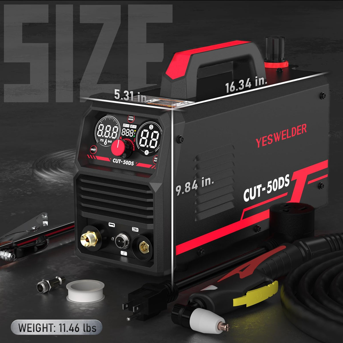 YESWELDER CUT-50DS control panel with mode options supports tailored cutting