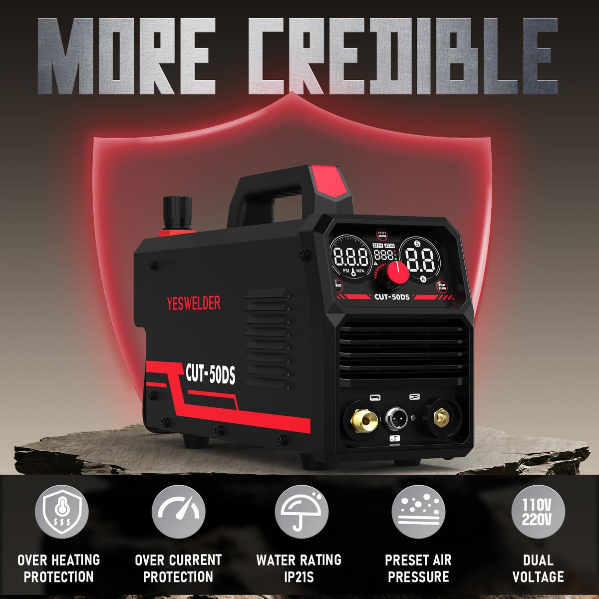 YESWELDER CUT-50DS safety features with ETL certification protect users