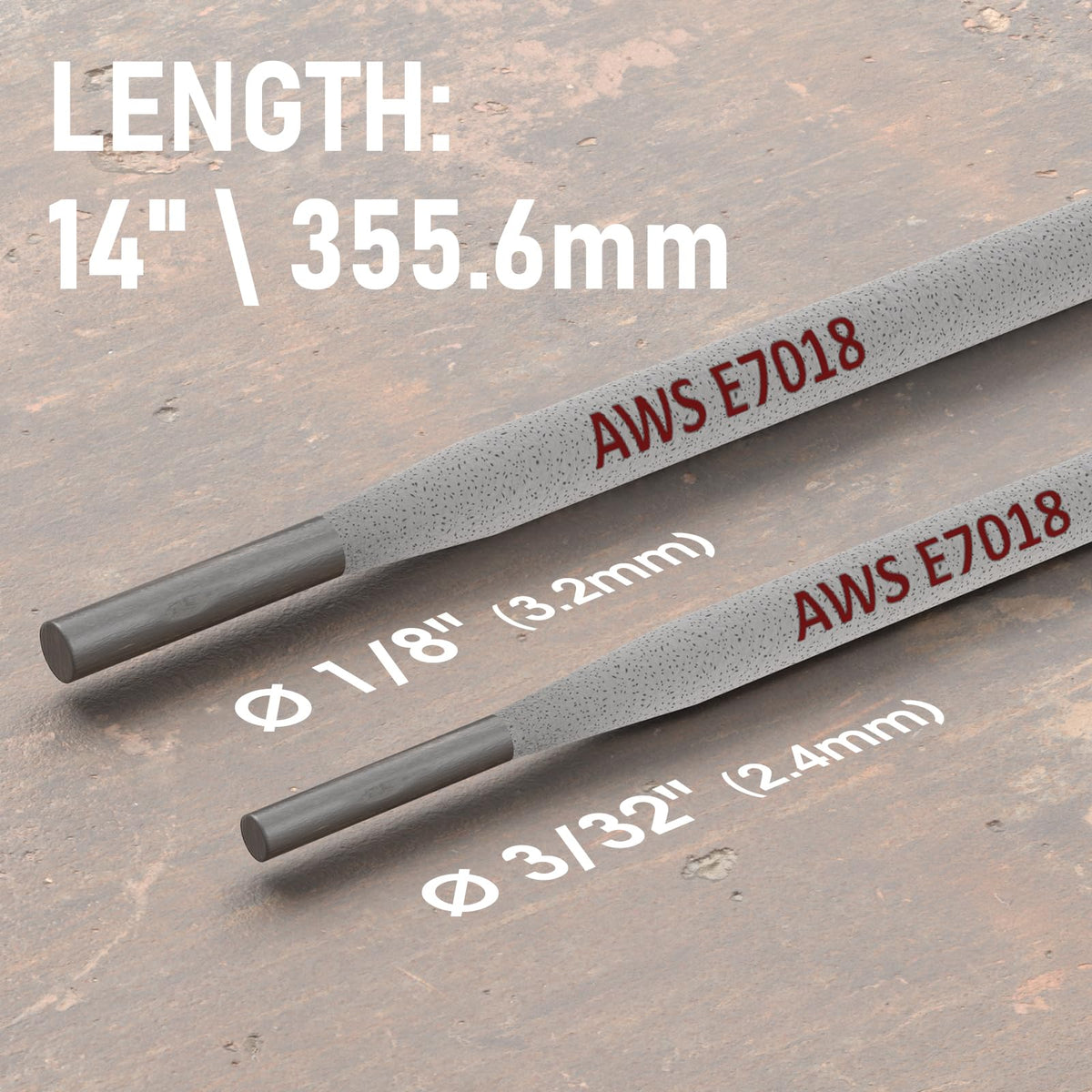 YesWelder E7018 arc-ready rods for versatile welding positions and AC/DC use