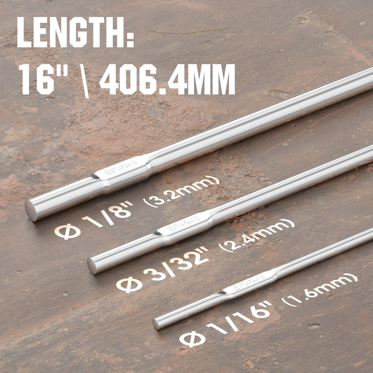YESWELDER ER4043 wire close-up showing silicon-enhanced flow for smoother welds.